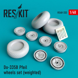 Reskit RS48-0332 - 1/48 Do-335 Pfeil wheels set (weighted) for aircraft