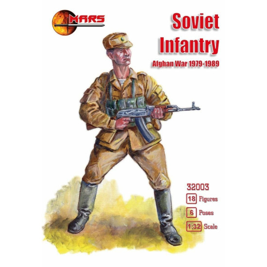 Mars Figures 32003 - 1/32 Soviet Infantry, Afghan War 1979-1989, scale model kit