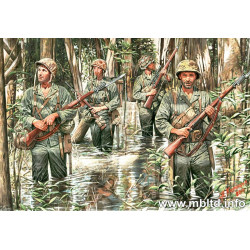 US Marines in Jungle 4 fig WWII 1/35 Master Box 3589
