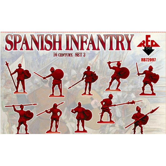 Red Box 72097 - 1/72 - Spanish Infantry Pike 16 Century, Set 3 Plastic Model Kit