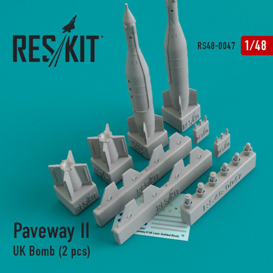 Reskit RS48-0047 - 1/48 - Resin Paveway-II (UK) Bomb (2 pcs)