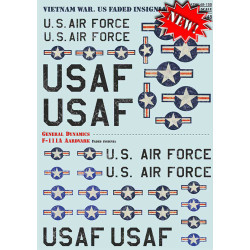 Print Scale 48-155 - 1/48 - Vietnam War. US Faded Insignia