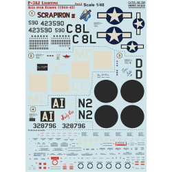 Print scale 48-158 - 1/48 - P-38J Lighting Aces over Europe (1944-45) Part 2