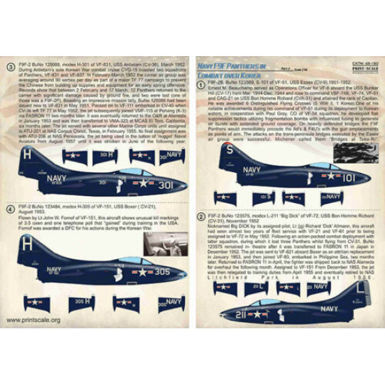 Print scale 48-160 - 1/48 - Navy F9F-2 -3 Panthers in Combat over Part 2