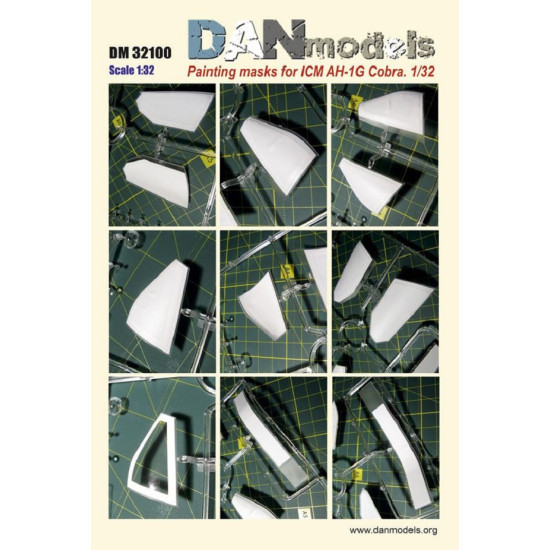 Dan Models 32100 - 1/32 Painting masks for helicopter model AH-1G Cobra (ICM)