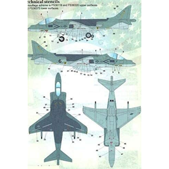 Print scale 48-154 - 1/48 - Mcdonnell Douglas AV-8B Harrier II Part. 2