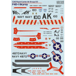 Print scale 72-425 - 1/72 F4D-1 Skyray decal for aircraft