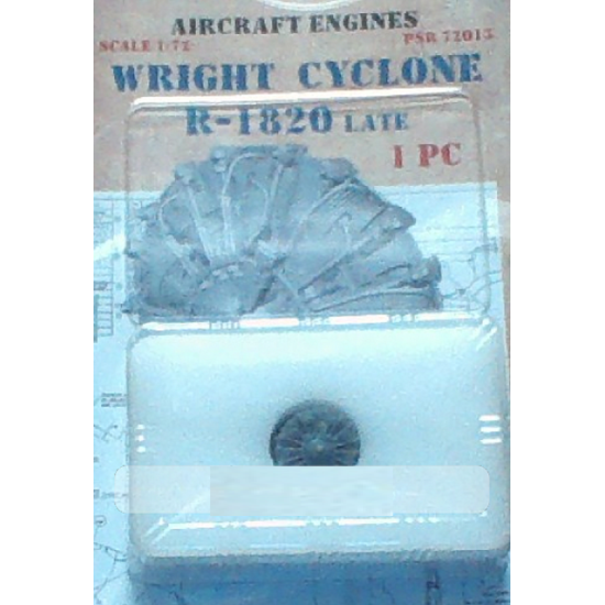 Print scale PSR72013 - 1/72 Wrint Cyclone R-1820 Late 1 PC resin model kit