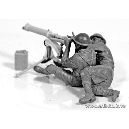Vickers Machine Gun team, North Africa Desert Battle Series, WW II era 5 figures 1/35 Master Box 3597