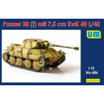 Unimodel 486 - 1/72 German tank Panzer 38 (t) with a 7.5 cm KwK 40 l / 48 cannon