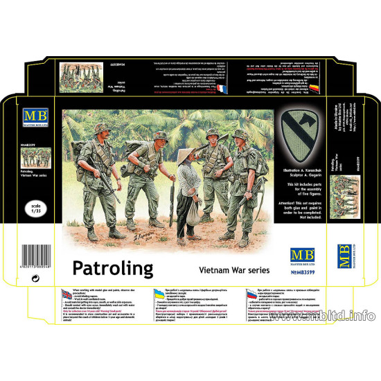 Patroling. Vietnam War series 5 figures 1/35 Master Box 3599