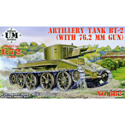 UMT682 - 1/72 Artillery tank BT-2 with 76.2 mm. tool scale model kit