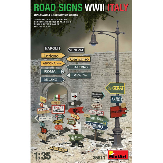Miniart 35611 - 1/35 World War II road signs (Italy) scale model kit