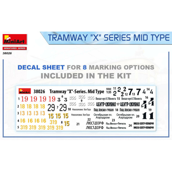 Miniart 38026 - 1/35 Trams series X (medium type) scale model kit