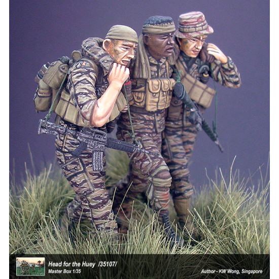Head for the Huey, Vietnam War series 5 figures 1/35 Master Box 35107