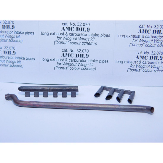 REXx 32070 - 1/32 AMC DH.9 (bonus config.) exhaust & carburetter intake pipes