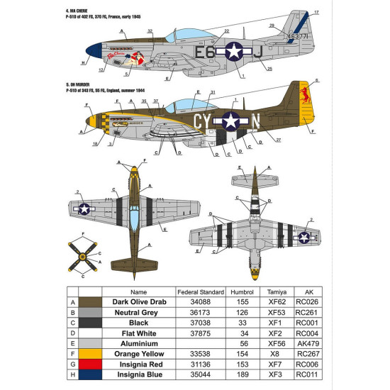 Foxbot 48-060A - 1/48 Decals North American P-51 Mustang Nose art, Part 1