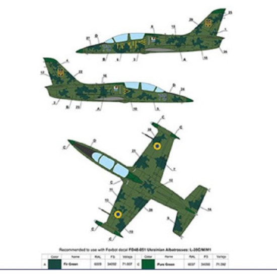 Foxbot FM48-015 - 1/48 Warriors of Light Masks for pixel L-39M1 Blue 79