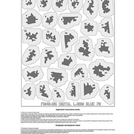 Foxbot FM48-015 - 1/48 Warriors of Light Masks for pixel L-39M1 Blue 79