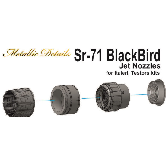 Metallic Details MDR4859 - 1/48 SR-71 Blackbird Afterburner Nozzles Set (Testors)