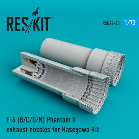 Reskit RSU72-0083 - 1/72 F-4 Phantom II (B/C/D/N) exhaust nossles for Hasegawa