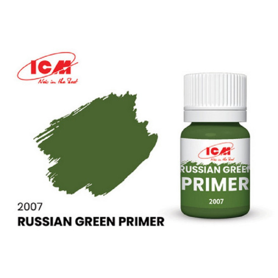 ICM 2007 Acrylic primer for prefabricated models, Russian Green, 17 ml