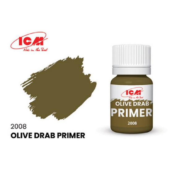 ICM 2008 Acrylic primer for prefabricated models, Olive Drab, 17 ml