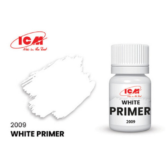 ICM 2009 Acrylic primer for prefabricated models, White, 17 ml