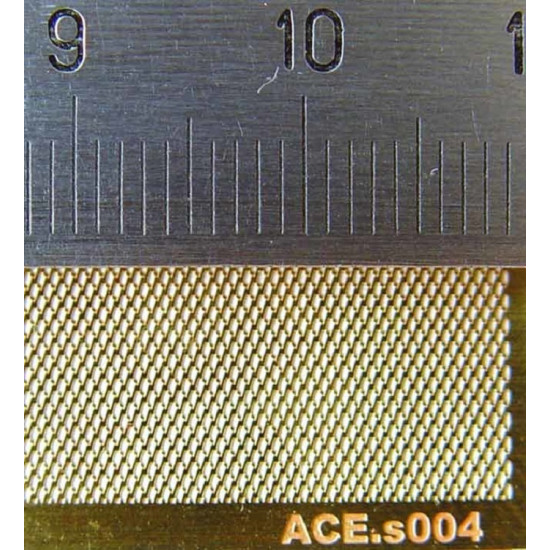 ACE-s004 - Bias wicker mesh 0.5x1mm Photo-etched for modeling