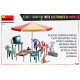 Miniart 35647 - 1/35 Outdoor furniture with electronics and umbrella model