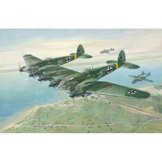 Roden RN346 - 1/144 Heinkel He111Z-1 Zwilling, scale plastic model aircraft