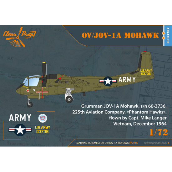 Clear Prop CP72016 - 1/72 OV-1A/JOV-1A Mohawk ADVANCED KIT scale model