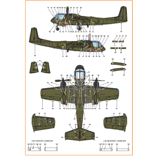 Clear Prop CPD72006 - 1/72 OV-1 A/JOV-1A Mohawk decal set for aircraft