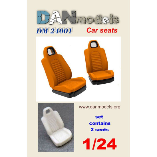 Dan Models 24001 - 1/24 Car Seats. Set contains 2 seats. Scale model kit