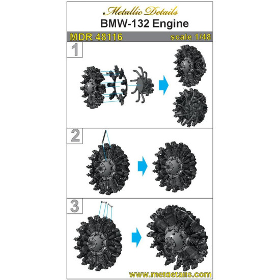 Metallic Details MDR48116 - 1/48 BMW-132 for aircraft scale model kit