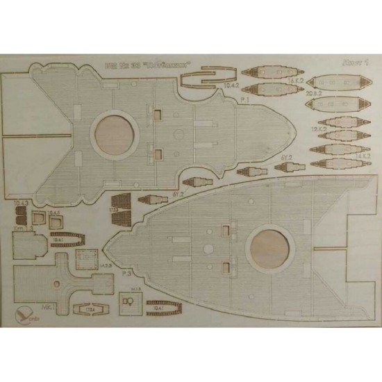 Wooden veneer decks for Orel 033/3 The battleship Prince Potemkin-Tavrichesky