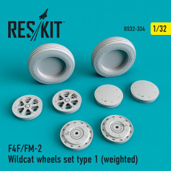 Reskit RS32-0334 - 1/32 F4F/FM-2 Wildcat wheels set type 1 (weighted) aircraft