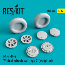 Reskit RS32-0335 - 1/32 F4F/FM-2 Wildcat wheels set type 2 (weighted) aircraft