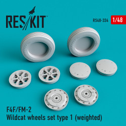 Reskit RS48-0334 - 1/48 F4F/FM-2 Wildcat wheels set type 1 (weighted) aircraft