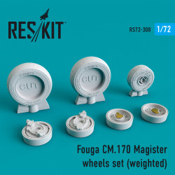 Reskit RS72-0308 - 1/72 Fouga CM.170 Magister wheels set (weighted) for aircraft