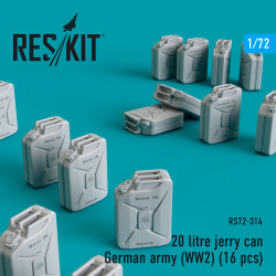 Reskit RS72-0314 1/72 20 litre jerry can - German army (WWll) (16 pcs) aircraft