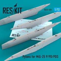Reskit RS72-0325 - 1/72 Pylons for MiG-25 P/PD/PDS for aircraft model kit