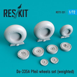 Reskit RS72-0331 - 1/72 Do-335 A Pfeil wheels set (weighted) for aircraft model