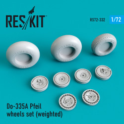 Reskit RS72-0332 - 1/72 Do-335 Pfeil wheels set (weighted) for aircraft model