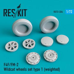 Reskit RS72-0334 - 1/72 F4F/FM-2 Wildcat wheels set type 1 (weighted) aircraft