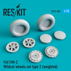 Reskit RS72-0335 - 1/72 F4F/FM-2 Wildcat wheels set type 2 (weighted) aircraft