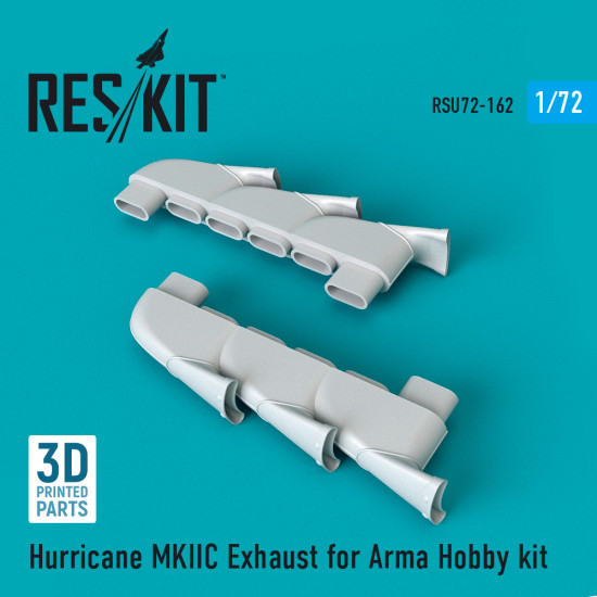 Reskit RSU72-0162 - 1/72 Hurricane MKIIC exhaust for Arma Hobby kit for aircraft