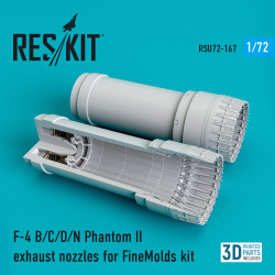 Reskit RSU72-0167 - 1/72 F-4 B/C/D/N Phantom II exhaust nozzles for FineMolds
