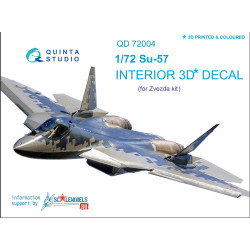 Quinta studio QD72004 - 1/72 3D Printed Coloured Interior for SU-57 (Zvezda)