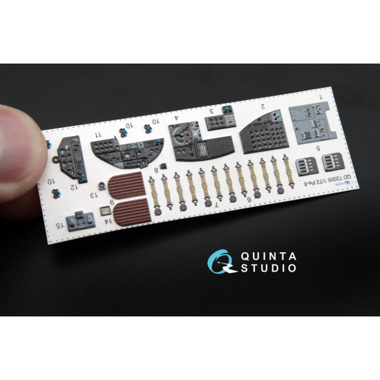 Quinta QD72005 - 1/72 3D-Printed coloured interior for Pe-8 TB-7 Zvezda kit Quinta QD72005 - 1/72 3D-Printed coloured interior for Pe-8 TB-7 Zvezda kit